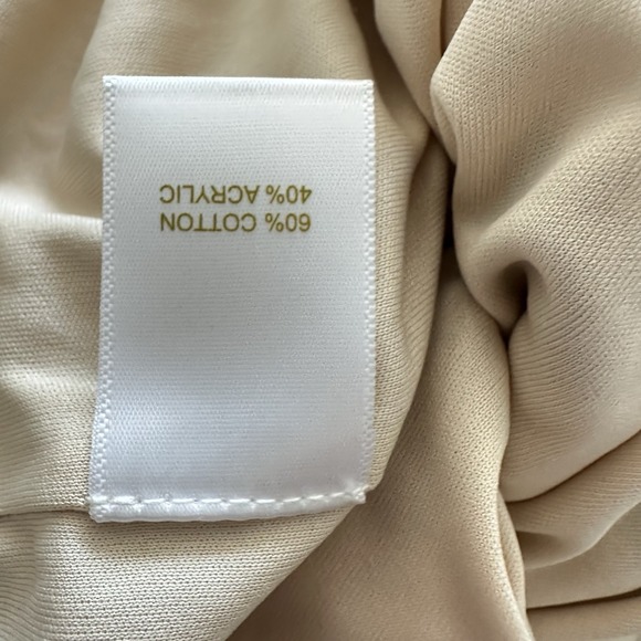 House of Harlow 1960 Tan Black Stripe Crochet Halter Midi Dress Size Large Boho - Picture 10 of 11